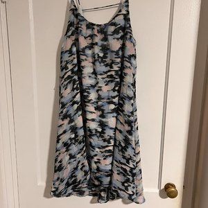 Truth NYC Navy, blue and pink shift dress